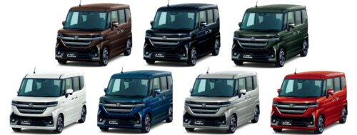 スペーシアカスタムのモノトーンカラーの全7色