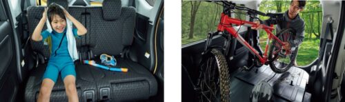 全席撥水加工のSUV車仕様のスペーシアギアのシート