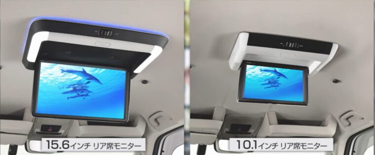リア席モニターの画面比較