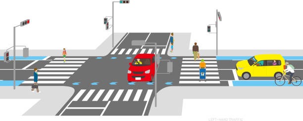 交差点のイラスト