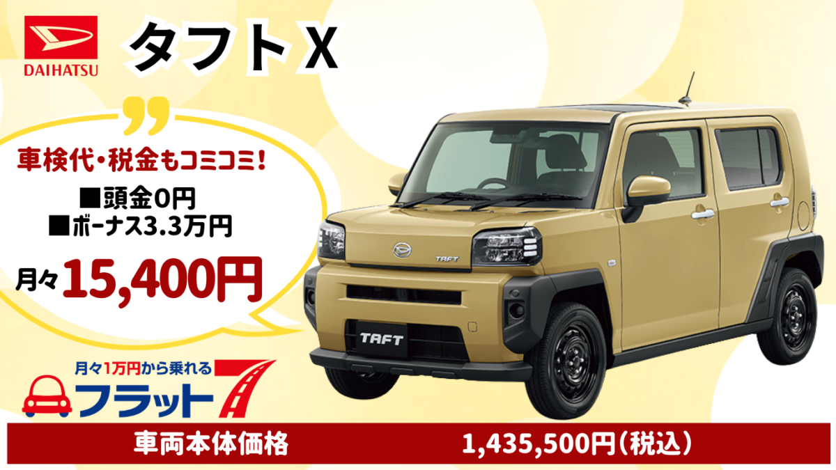 新車タフトのカーリース