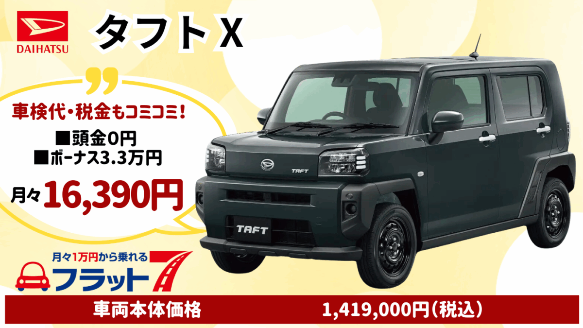 新車タフトのカーリース