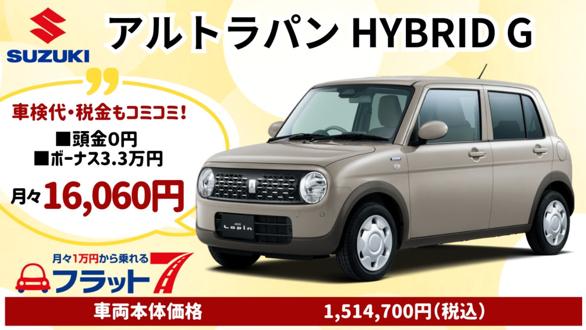 新車ラパンのカーリース