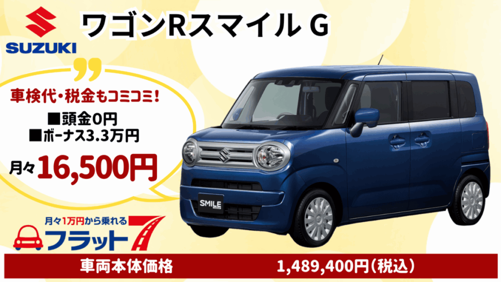 新車ワゴンRスマイルのカーリース