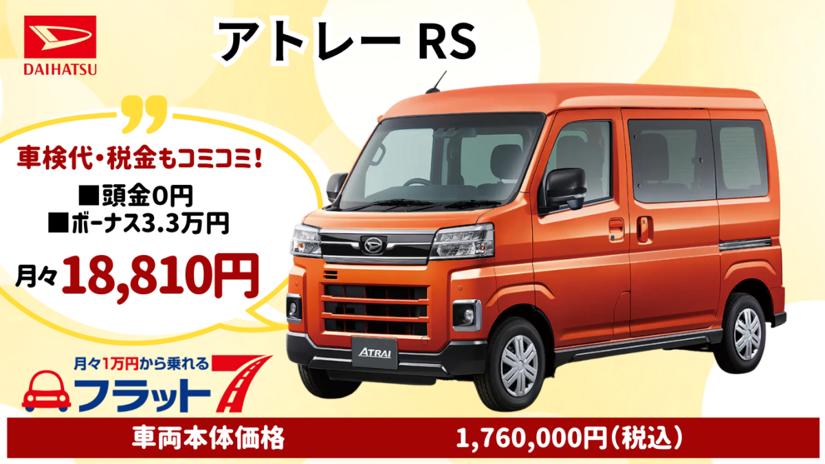 新車アトレーRSのカーリース