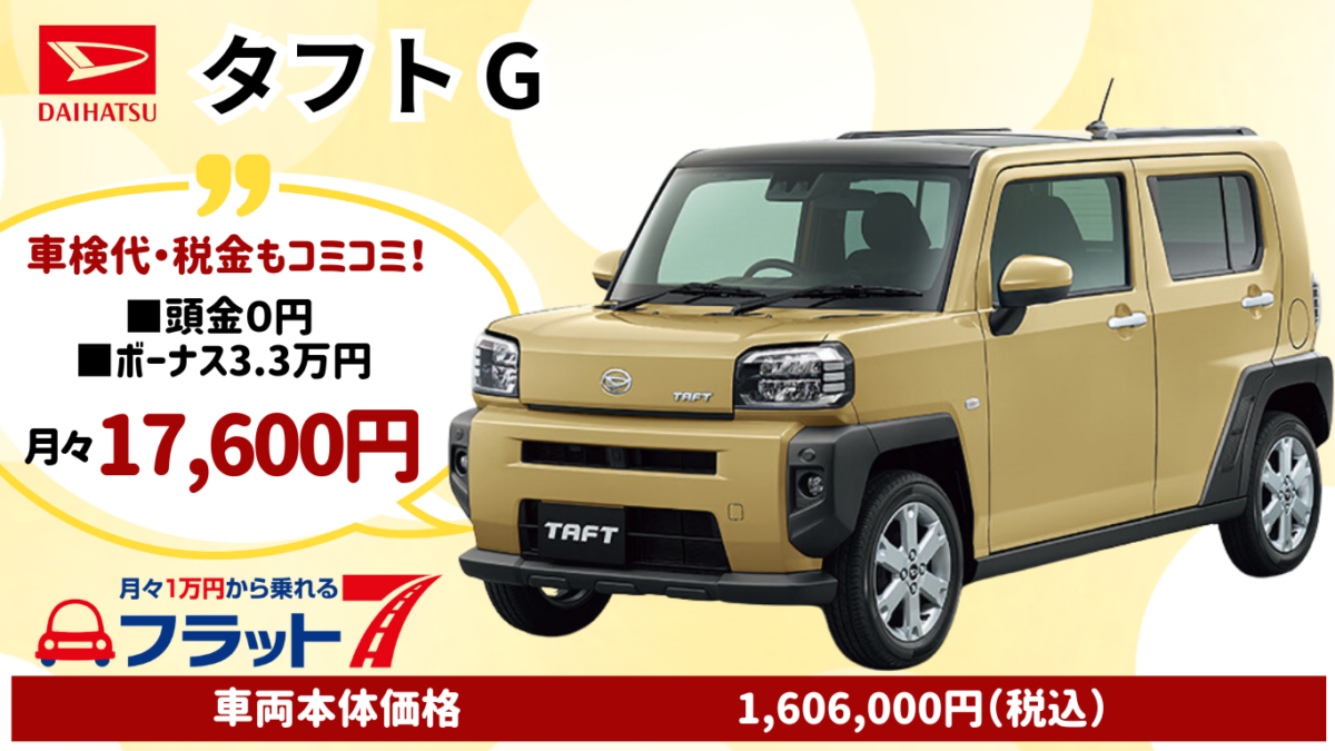 新車タフトGのカーリース