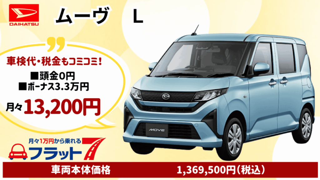 新車ムーヴのカーリース