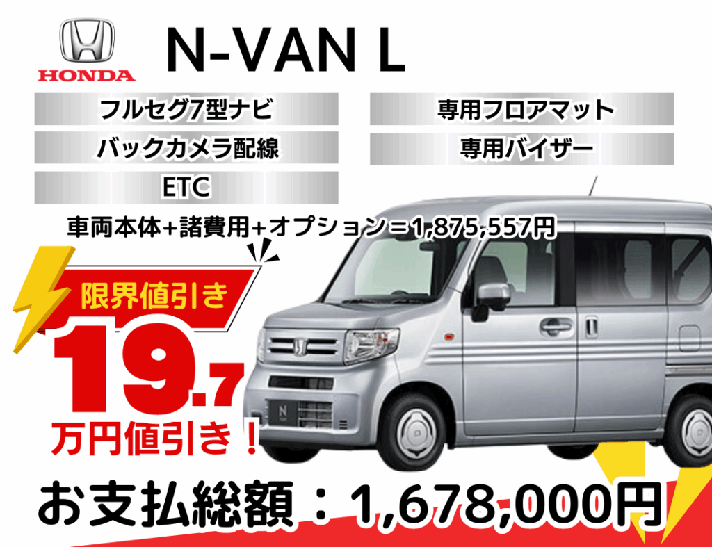 新車N-VANの限界お値引きプラン