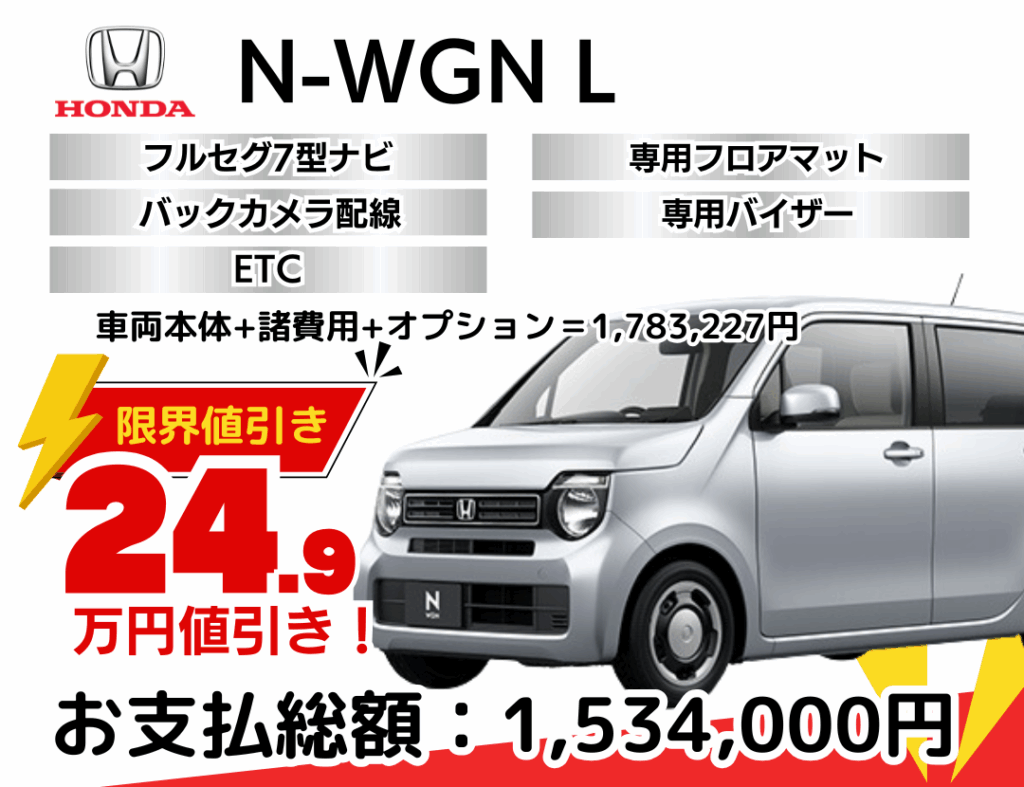 新車N-WGNの限界お値引きプラン
