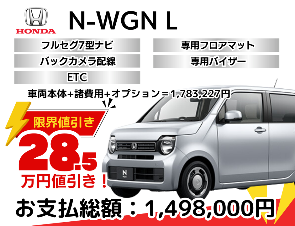 新車N-WGNの限界お値引きプラン