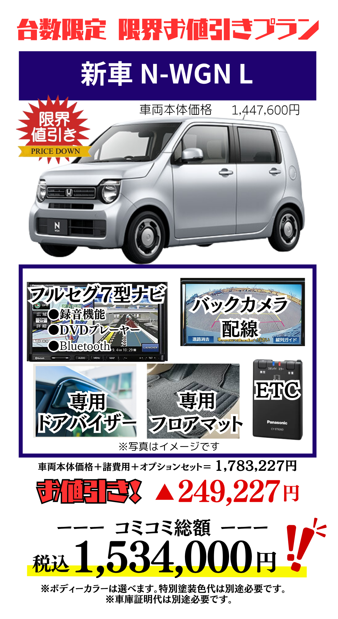 新車N-WGNの限界お値引きプラン見積もり