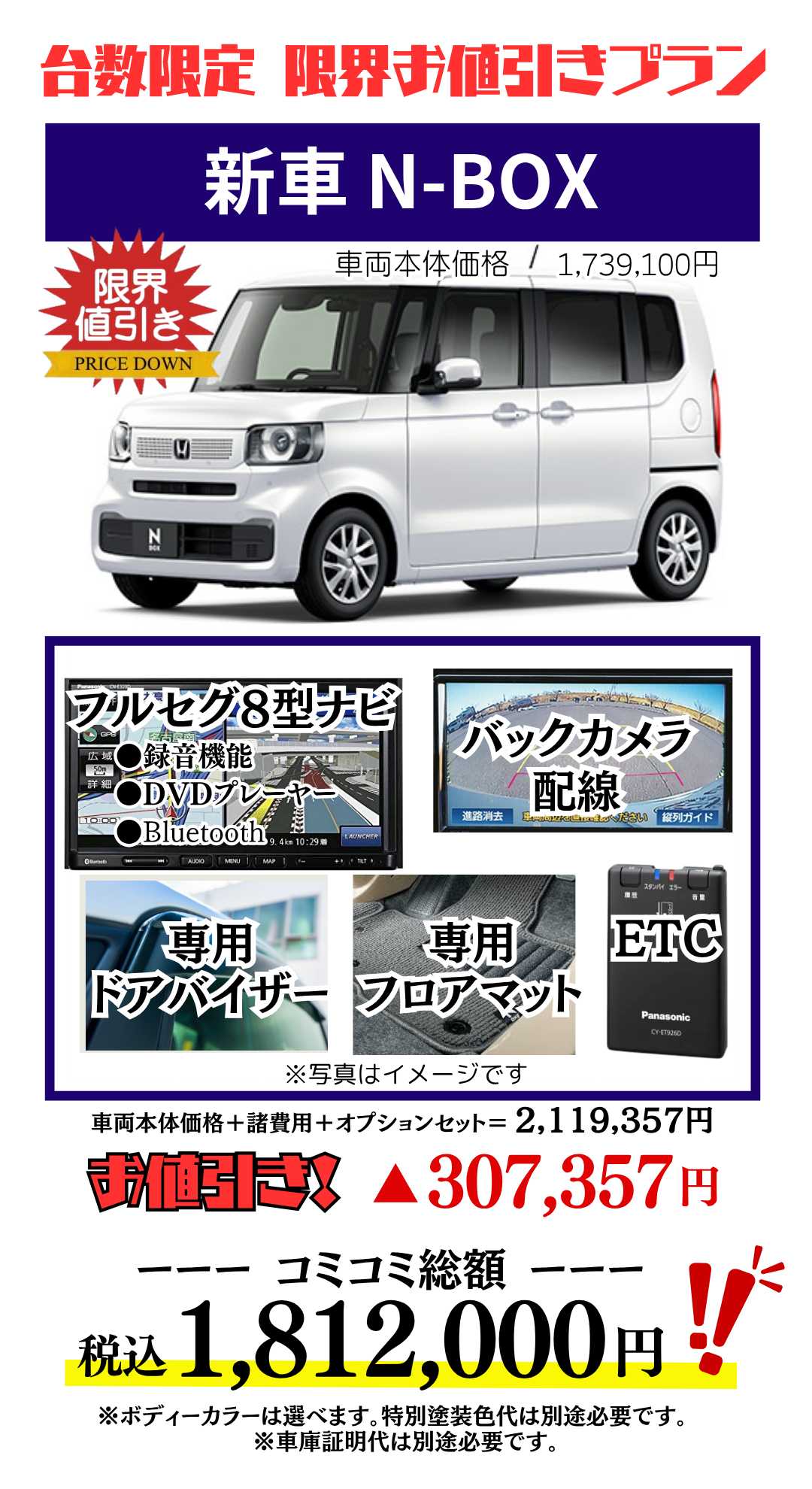 新車N-BOXカスタムの限界お値引きプラン見積り