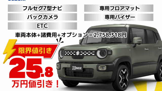 新車クロスビーの限界お値引きプラン