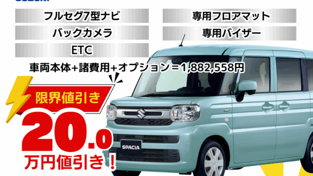 新車スペーシアの限界値引きプラン