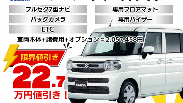 新車スペーシアの限界値引きプラン