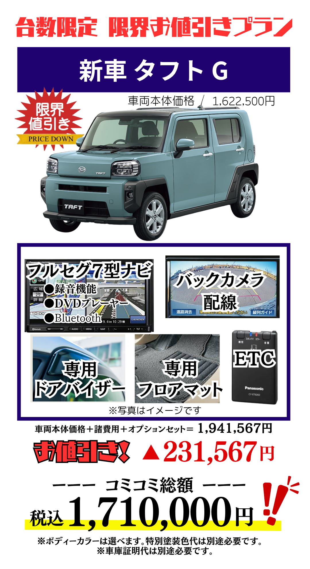 新車タフトの限界お値引きプラン見積もり