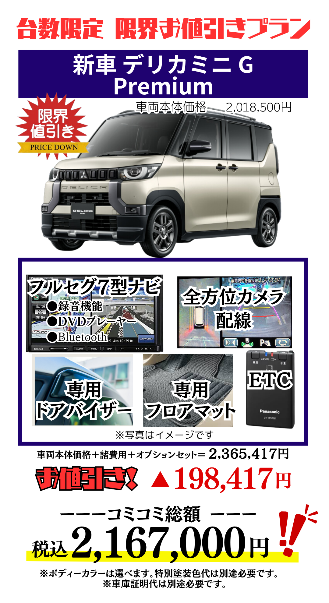 新車デリカミニの限界お値引きプラン見積り