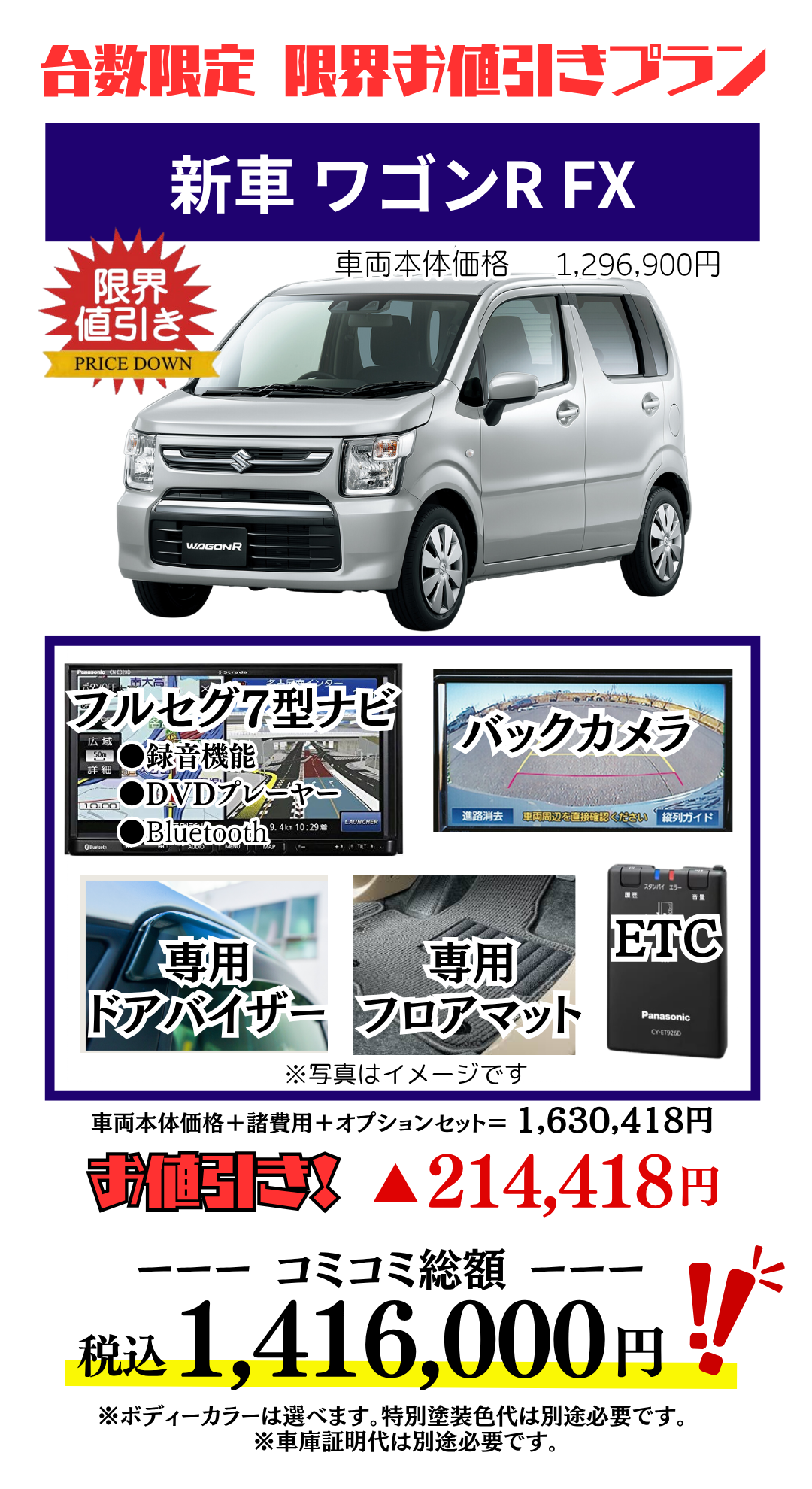 新車ワゴンRの限界値引きプラン見積もり