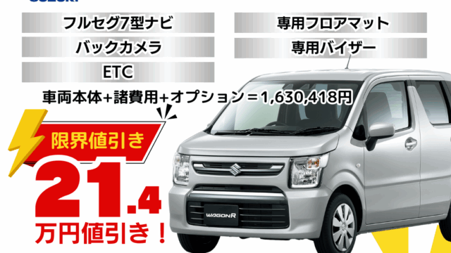 新車ワゴンRの限界値引きプラン