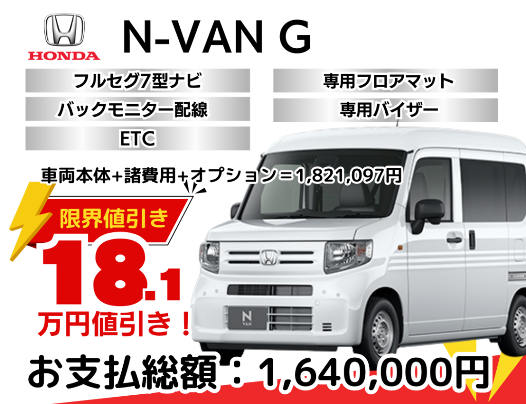 新車N-VANの限界お値引きプラン