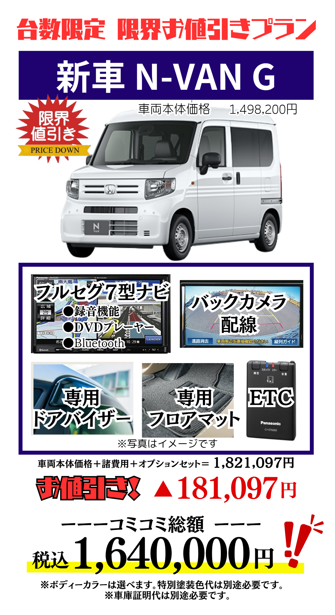 新車N-VANの限界お値引きプラン見積もり