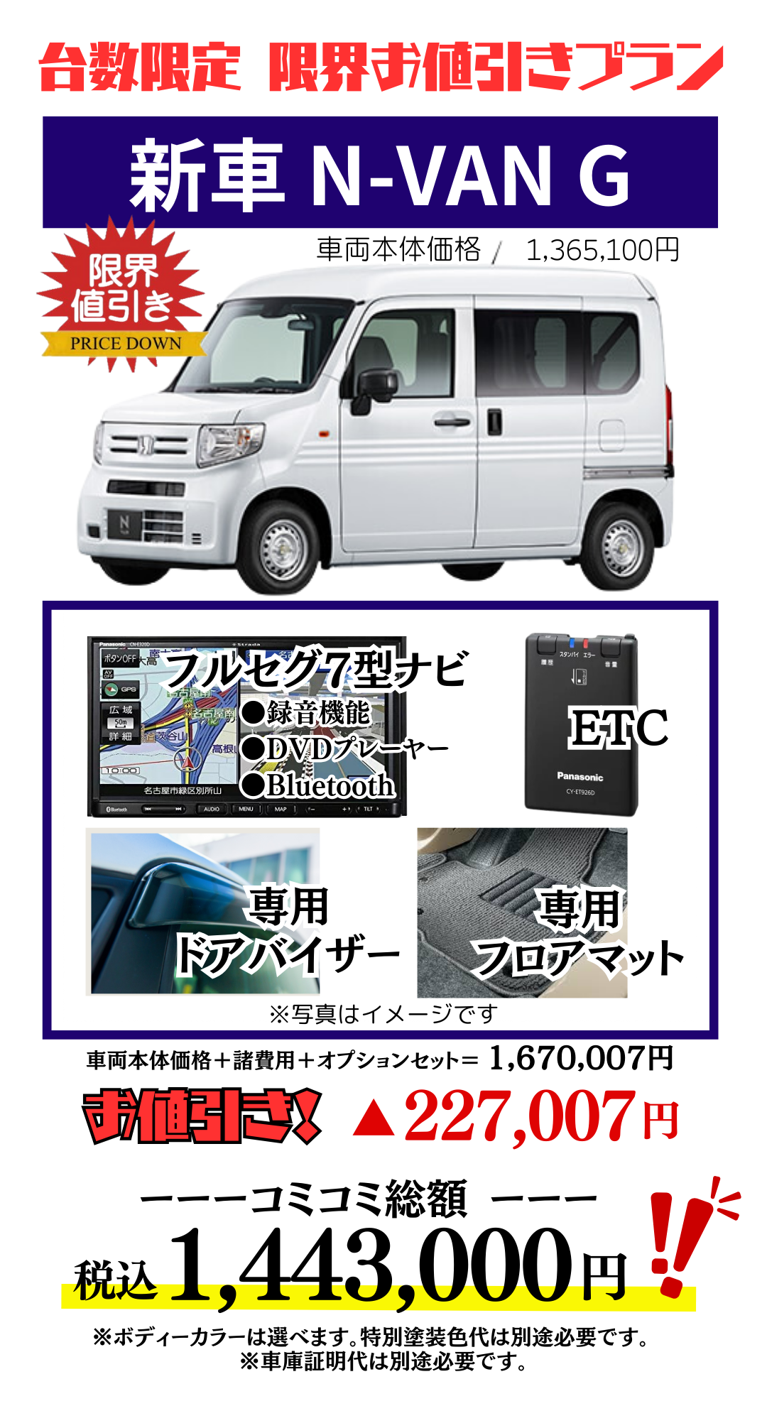 新車N-VANの限界お値引きプラン見積もり