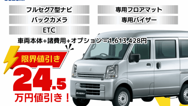 新車エブリイの限界お値引きプラン