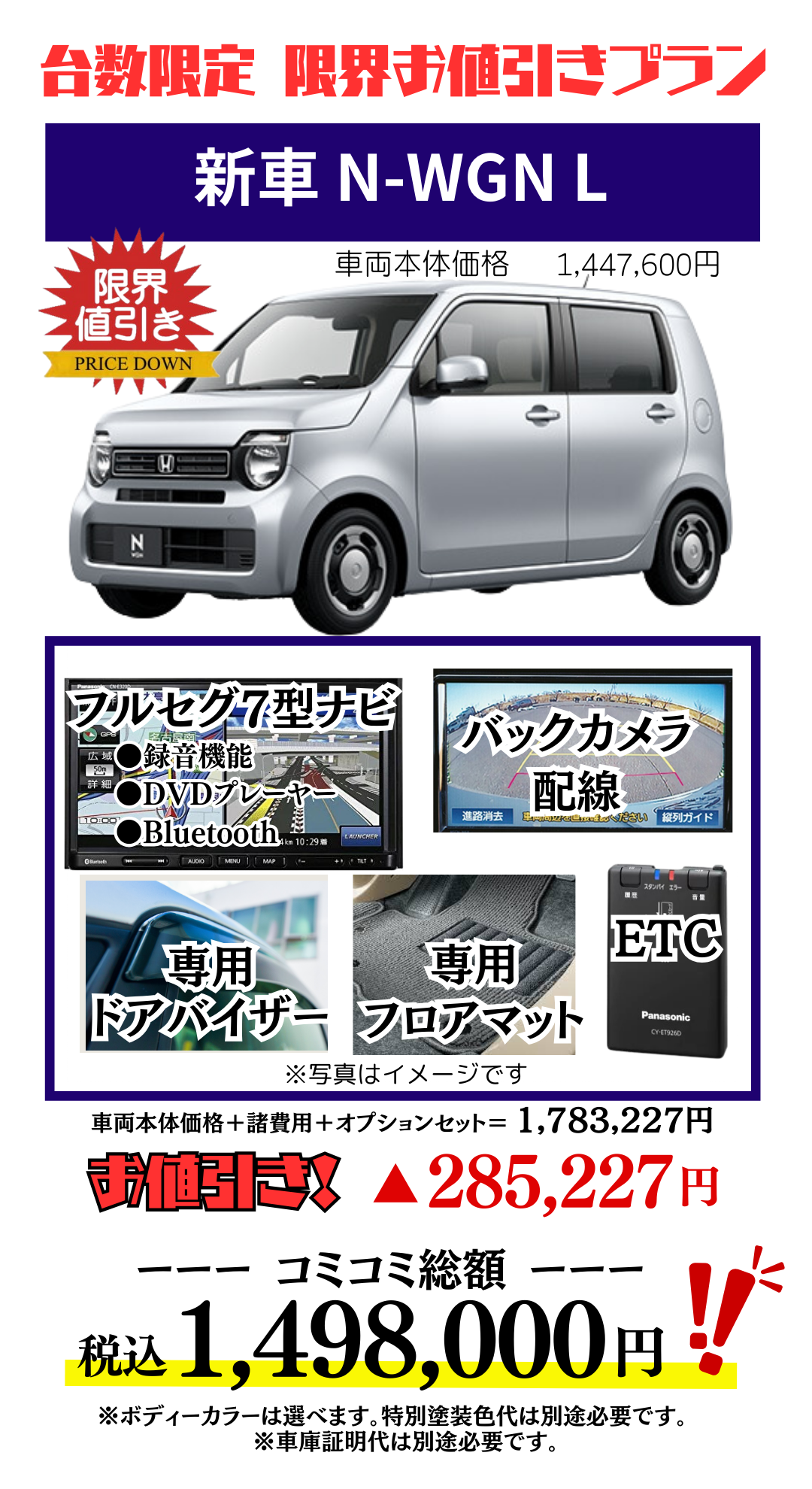新車N-WGNの限界お値引きプラン見積もり