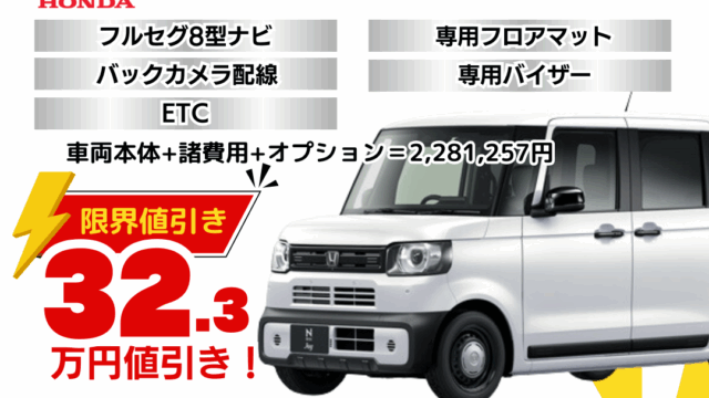 新車N-BOXJOYの限界お値引きプラン