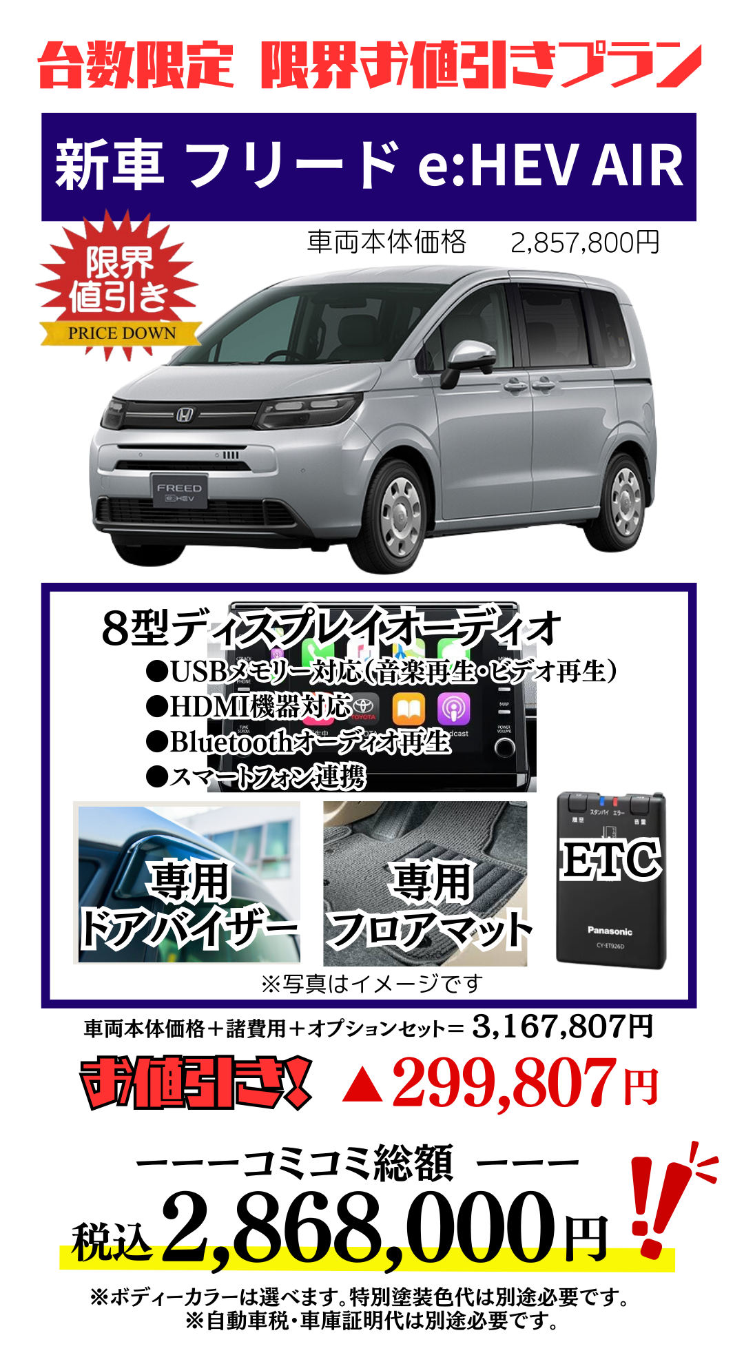 新車フリードAIRの限界お値引きプラン