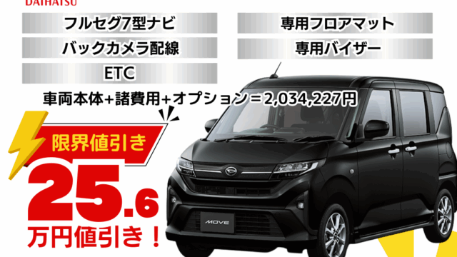 新車ムーヴの限界値引きプラン