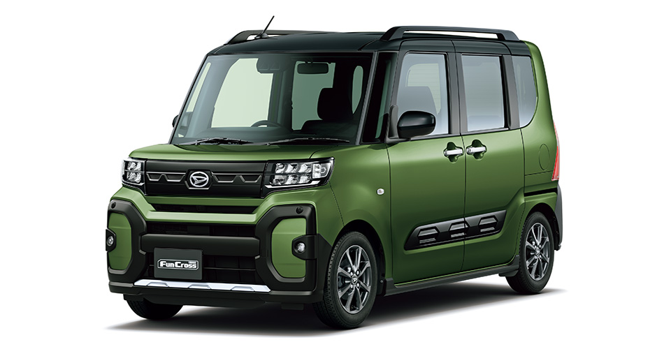 タントファンクロスのブラックマイカメタリック × フォレストカーキメタリック