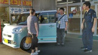 ムーヴキャンバスの納車風景