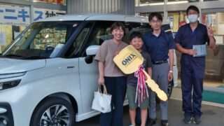 新車ソリオバンディッド（パールホワイト）の御納車写真