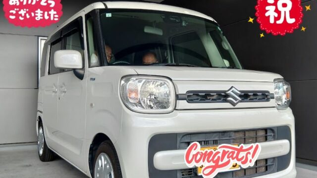 明石西店　河本の　Ｓ様スペーシア納車式の写真。