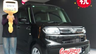 明石西店 河本の、 K様 新車 タントの納車写真。