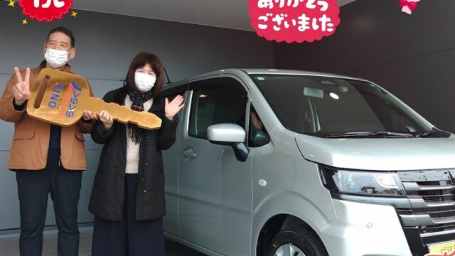 明石西店　Ｙ様　新車　ワゴンＲ　の納車のお写真です。