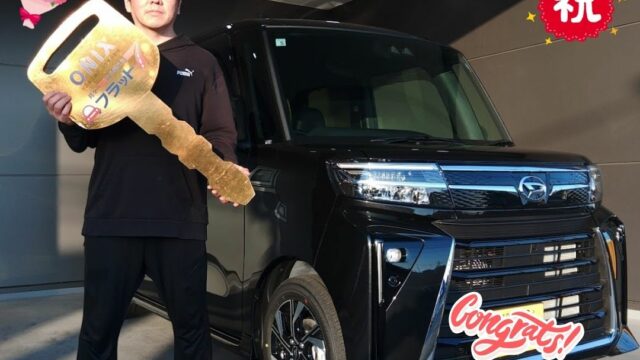 明石西店　T様　新車　タントカスタムの納車写真です。