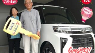 明石西店　Y様　新車　タントカスタムの納車のお写真です。