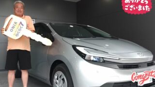 明石西店　Ｔ様　アクア納車写真です。