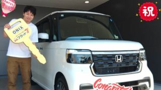 明石西店　M様　新車　N－BOXカスタムの納車のお写真です。