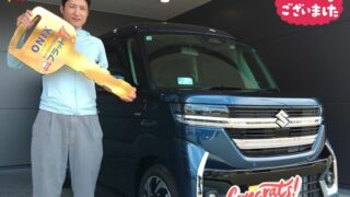 明石西店　U様　新車　スペーシアカスタムの納車のお写真です。