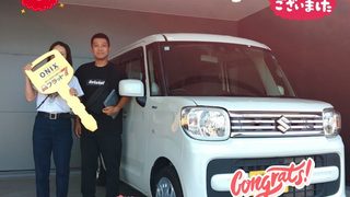 明石西店　Ｏ様　特選中古車　スペーシアの納車のお写真です。