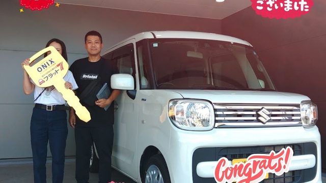 明石西店　Ｏ様　特選中古車　スペーシアの納車のお写真です。