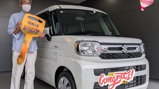 明石西店　Ｓ様　新車　スペーシアの納車のお写真です。