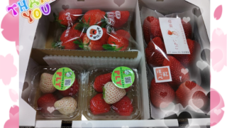 お客様より頂いた、 いちごの詰め合わせ！