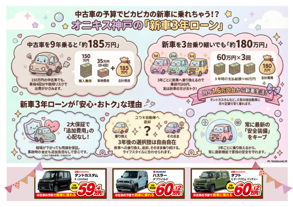 オニキス神戸の新車3年ローン
